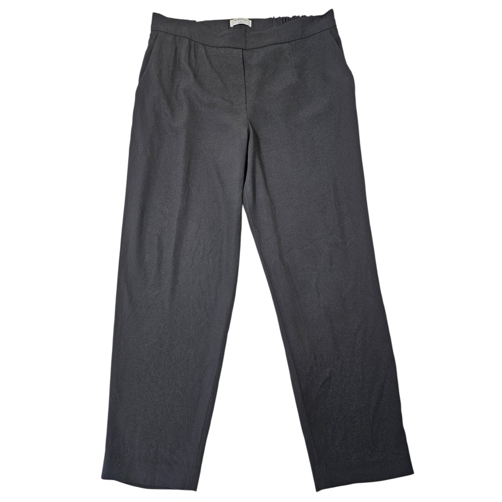 Aritzia Babaton Conan Terado Japanese Crepe Pull On Cropped ankle Pants Black 12